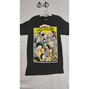 Youth Black MY Hero Academia Graphic Tshirt Size S